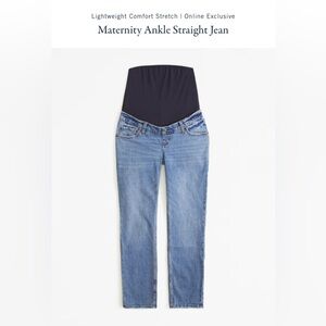 Abercrombie maternity ankle straight leg jeans
